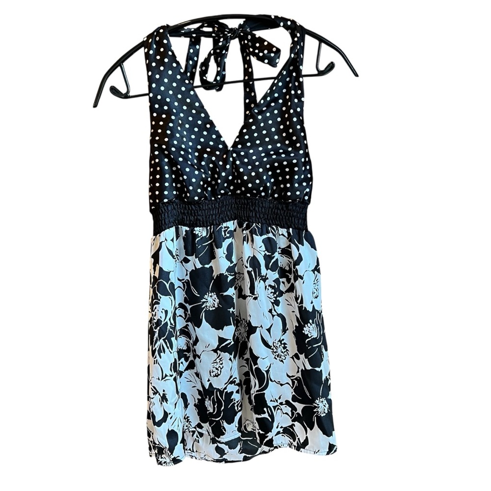 RAMPAGE Babydoll Halter Top Satin Like Feel Size Small Boho Festival Summer Fun